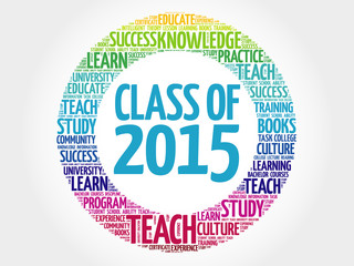 CLASS OF 2015 word cloud, education concept