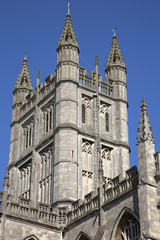 Fototapeta na wymiar Bath Abbey Tower, England