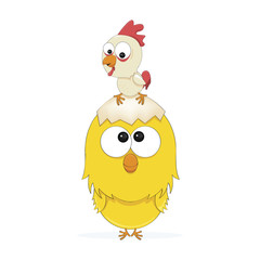 A Chicken and a Chick