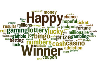 Happy Winner, word cloud concept 2