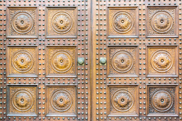 European old wooden door