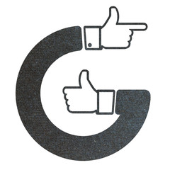 hand recycled paper craft on white background 