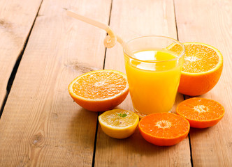 Citrus juice in a glass