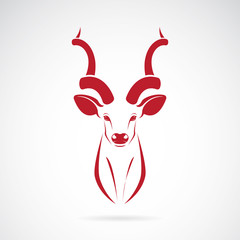 Vector image of an kudu antelope horns on white background © yod67