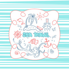 Sea design with the ship