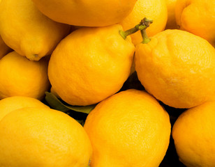 Yellow Lemons as background