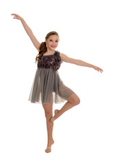 Smiling Teen Lyrical Dancer in Recital Costume