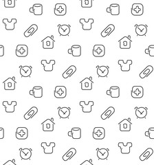 Home things seamless pattern