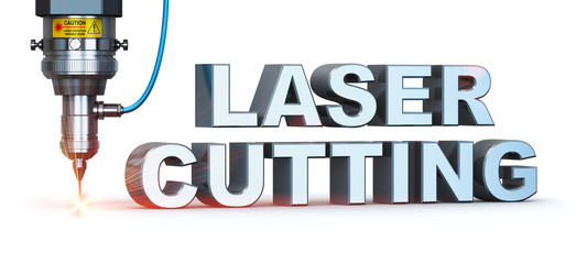 Laser cutting technology - obrazy, fototapety, plakaty
