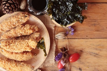 shishamo fried with sause is a delicious.