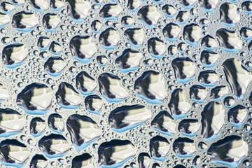 Extreme close up of water drops
