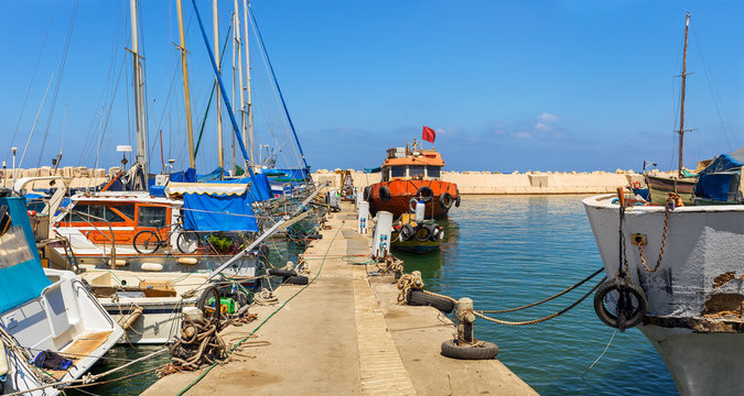 Fishing boats in Jaffa.