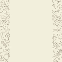 Breakfast vector background