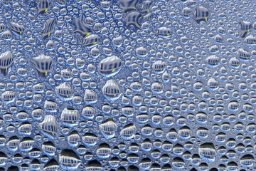 Extreme close up of water drops