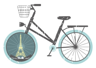 Illustration of retro bicycle