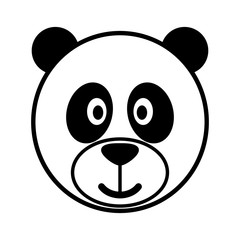 Simple cartoon of a cute panda