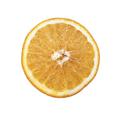 Half cut of orange isolated