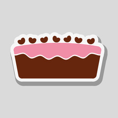 cake icon design , vector illustration