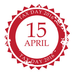 Happy Tax Day Stamp.