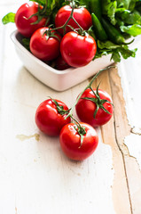 Organic vegetables on a table