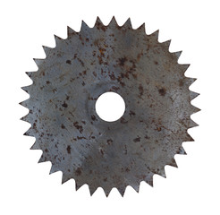 Old rusty circular saw blade