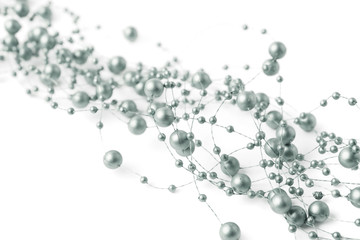 Surface covered with garland beads thread