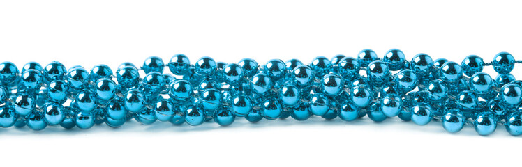 Line of beads garland thread isolated