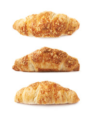 Cheese croissant pastry isolated