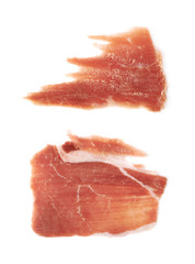 Jamon ham slice isolated