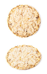 Round diet rice cracker isolated