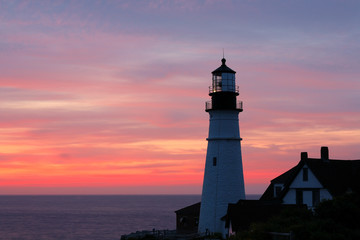 The Portland Head Light Under Sunrise Skies, Portland,Maine, USA