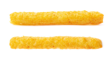Cheese puff stick isolated