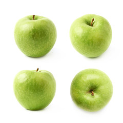 Sour green apple isolated