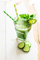 Organic detox drink with vegetables