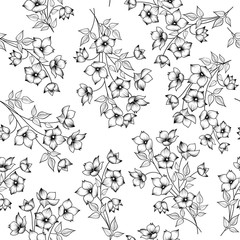Floral pattern. Flower background. Flourish seamless texture