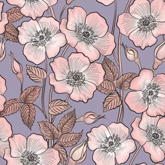 Photo sur Plexiglas Coquelicots Motif floral sans couture. Fond de fleur. Texture transparente florale