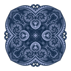 Vector Beautiful Deco Colored Contour Square