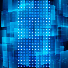 Abstract blue digital technology background. Vector illustration