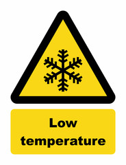 Low temperature warning sign