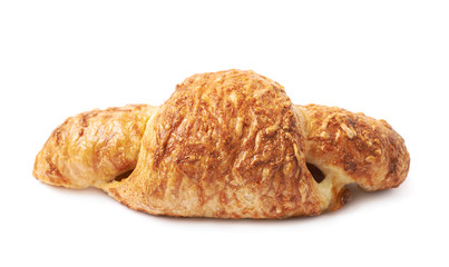 Cheese croissant isolated