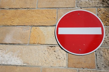 Verkehrsschild Verbot der Einfahrt