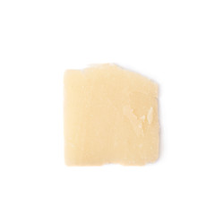 Parmesan cheese flakes isolated