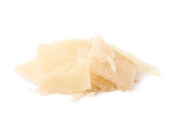 Pile of parmesan cheese flakes