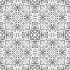 Vector Seamless Vintage Black and White Lace Pattern