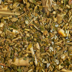 Surface covered with mate tea