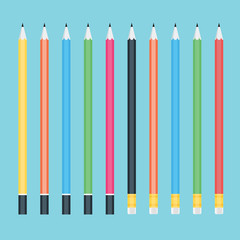 vector pencil icon flat style