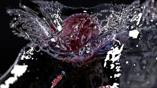 Cherries in Water Splash.