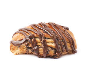 Roll bun pastry isolated
