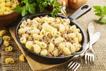 Pasta with minced meat