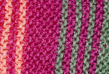 texture of knitted wool fabric thread
